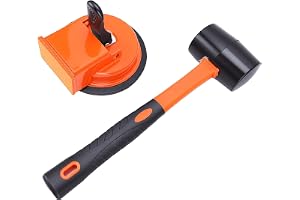 Fafeicy Floor Gap Fixer Tool Kit med Sugkopp och Hammare, 154 Lb Dragkraft 4,6 Tum Kopp för Laminat Golvspalt Reparation och