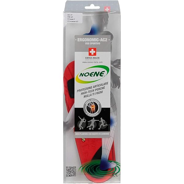 Plantari Sportivi Noene AC2-3D - Antishock, Antivibrazioni, Taglia 40, Per Scarpe Da Running