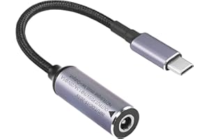 SinLoon PD 100W Laptop Charger Adapter Cable,DC 5521 female input to USB Type C male power extension cable for mobile phones, tablets, and laptops