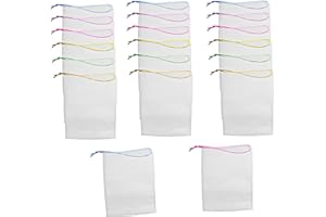 HQYBZP 20 Stück Seifensäckchen,Seifenbeutel,Seifensäckchen für Feste Seife,Seifenbeutel Mit Kordelzug,Badreinigungszubehör,für Aufschäumen Baden Gesichtsreinigung Werkzeug(Mehrfarbig)