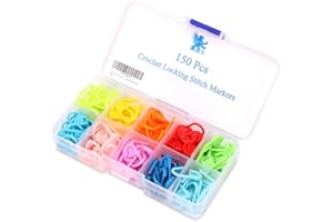 H&S Segnapunti Uncinetto per Punti Fermi - Marcapunti per Maglia e Ricamo - 150 Pezzi - Set Multicolore di Marcapunti per Uncinetto Cucito e Fai da Te - Crochet Market