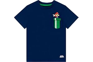 Super Mario T-Shirt, Mario Shirt Teleport, Kortärmad Tröja Pojkar