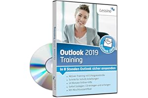 LESSINO Outlook 2019 Training - In 8 Stunden Outlook sicher anwenden | Einsteiger und Auffrischer lernen mit diesem Kurs Schritt für Schritt die sichere Anwendung von Outlook [1 Nutzer-Lizenz]