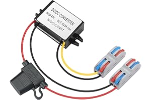 YABOANG DC/DC Convertidor Buck de 17-60V a 12V,CC/CC Transformador de Potencia de 17V/24V/36V/60V a 12V5A 60W MAX para automoción, Luces LED, Camiones, Instrumentos, etc.