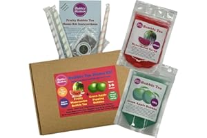 BUBBLE HEAVEN Fruity Watermelon with Green Apple Popping Bobas Bubble Tea Kit 3 to 6 Drinks