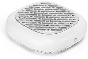 LIARTY Nail Dust Collector Machine 130W New Strong Power Nail Dust Collector Powerful Suction Extractor Fan for Manicure, Professional Nail Filter for Nail Art (White&Silver)