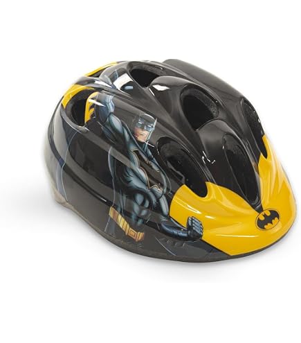 Albri Batman Unisex Children's Cycling Helmet Black Yellow 51-56 cm Sports & Outdoors
