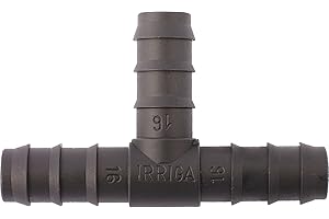 PRODUCT MADE BY IRRIGA« IRRIGA® Automatic Watering Connector - Fitting: 13mm tee (Pack of 10), Barbed Connector for Irrigation Pipe,by Cost Wise®,The Irrigation Specialists