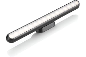 Auraglow Dimmable Wireless Touch Bar Light 3W LED USB Rechargeable Battery and Magnetic Mount, Perfect for Reading, Wardrobe, Cabinet, Makeup Mirror, Vanity, Bedside and Desk Lamp