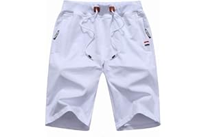 MO GOOD Mens Casual Shorts Workout Running Comfy Shorts Big and Tall Zip Pockets