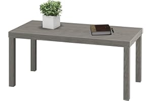 URBNLIVING Coffee Sofa Side End Desk Table for Living Room, Home Office, Functional Accent Furniture, Stylish Desk Table for Office or Living Room, Modern Home Wooden Furniture - Cedar Grey