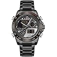 NAVIFORCE Watch for Men Dual Display Digital Quartz Watches Multifunctional Business Stainless Steel Wristwatch