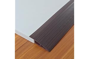 GELINTONG Rubber Threshold Ramp,Self Adhesive Floor Transition Strip,Carpet Laminate Vinyl Flooring Tile Edging Trim,Threshold Reducer,Door Bars,Carpet Edge Strips (D, 1Meter × 1cm)