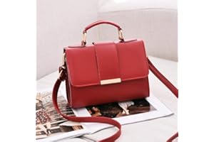WILIHARUI Summer Fashion Women Bag Leather Handbags PU Shoulder Bags Small Flap Crossbody Bags for Women Messenger Bags,Red,20x15x6cm