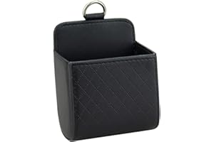 CUNYA Ablage Autotasche Organizer Auto Auslass Handy Smartphone Tasche Organizer Halter Ablage Korb Box PU Leder für Handys, Brillen, Stifte und andere Utensilien (Schwarz)