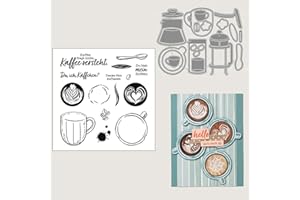 MRETCZC 2024 Neue klar Stempel Weihnachten für Metall Schneiden sterben und Stempel Set,Scrapbooking DIY Geburtstage Fotoalbum Kunst Handwerk Stamping Supplies (X6485-stempel und Stanzformen Set)