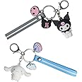 Kuromi Keyring, Anime Keyring, Girls Keyrings Birthday Christmas Gifts, 2 PCS