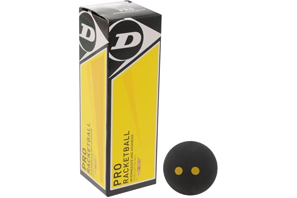 Dunlop Pro Racquetball Sports Squash Squash Balle Accessoires - noir - Noir, taille unique