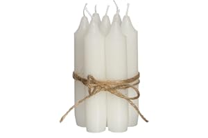 comforder Juego de velas (7 unidades), 11 cm, color blanco, 4 horas de combustión