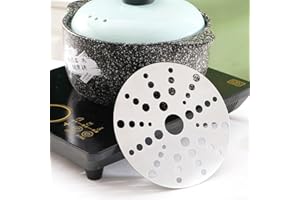 YUANPGKY Induktionsherd-Wärmeverteiler-Adapterplatte für Kochtopf, Edelstahl, konvertiert Glastöpfe auf Induktionsherd, Adapterplatte (23 cm)