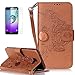 Produktbild Samsung Galaxy A3(2016)/A310F/A3(2016)Duos New Design New Design Hülle mit Panzerglas,ISENPENK Original Flip Bookstyle Cover Wasserdicht Shockproof Anti Slip Protection Stoßfest Leather Case mit Standfunktion,3D Schädel Muster Pattern Wallet Case mit Intern Karte Schlitz,Anti-Sturz Stoßdämpfend Magnetic Closure Handygürtel Wallet Tasche Schutzhülle Leathertasche für Samsung Galaxy A3(2016)/A310F 4.7Zoll-[Schädel patter,braun]+Panzerglas/Schutzfoile/Displayschutzfolie