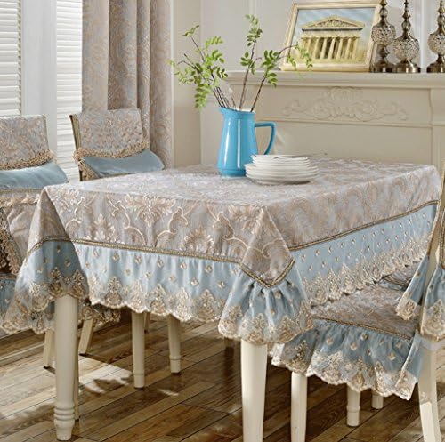 FLH WSS European Style Living Room Lace Square Dining Table Cloth Table Cloth Set Cloth Set Household Cottonseed Coffee Table Wallpaper Rectangle ( Color : A , Size : 60*60cm ) tablecloth