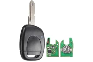 LAKAMODO Clé + électronique Vierge à Programmer ID46 433Mhz pour Renault Clio 2 Kangoo Master Twingo Megane Scenic Lame NE73 Pile Incluse