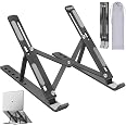 Tizum Ergonomic Laptop Sand Riser/iPad Holder with 7 Adjustable Angles|Imported-CNC Cut,Fully Foldable & Portable|Tabletop,Pr