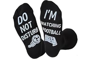 Dekzked Funny Socks for Men Women Do Not Disturb I'm Watching Football Socks,Anti-slip Cotton Lounge Socks, Novelty Birthday Gifts for Football Fans