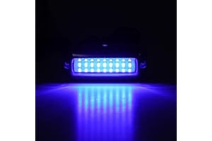 ALLOMN Marine LED Boat Light, 2PCS 12V 27 LEDs Stainless Steel Navigation Signal Light IP68 Waterproof Underwater Boat Light Rear Fish Light for Boats Deck Kayak Yacht Marine Ships Pontoon Cruise