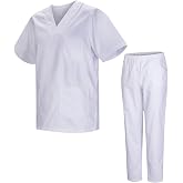 MISEMIYA - UNISEX SANITARY UNIFORMS MEDICAL SANITARY WITH WHITE PANTS 817-8312-WHITE