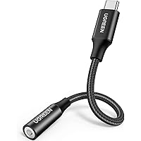 UGREEN USB C 3.5mm Audio Adapter Type C Aux Adapter Nylon Audio Kabel Kompatibel med Huawei P40 Pro P30 Pro P20 Pro Mate 20 P