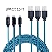 Produktbild iPhone Ladekabel lang Lightning Kabel 3m, 3stk, Ligtning auf USB Set Nylon Datenkabel für iphoneX, 8, 8plus, 7plus, 6, 6s, 6plus, 5, 5s, se, ipod, ipad, ipod Nano, ipad air usw.