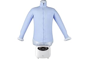 Ardes ARMST02D - Plancha camisas automático Blowy D Maniquí secado y planchado camisetas, blusas, plancha vertical 2 en 1, secado sin arrugas con 4 clips de peso, temporizador y pantalla digital