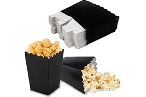 48 stycken popcorn lådor gjorda av papper 5,5 x 7,5 x 11 cm, popcorn påsar små