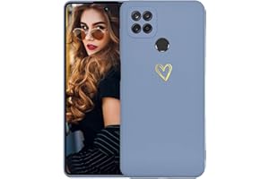 Kaywzo Funda para Xiaomi Redmi 10C,Carcasa de Suave Silicona con Patrón del Corazón,Diseño Minimalista,Ultradelgado Lindo Mujeres Phone Case Cover,Azul