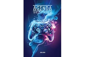 Agenda Scolaire 2024 2025 Gamer: Soyez le maître incontesté de votre temps, atteignez vos objectifs académiques avec aisance grâce à notre Planificateur Journalier au format A5 Couverture Bleu