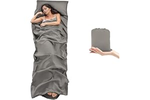 BREENHILL Sleeping Bag Liner Camping Sheets & Travel Sheet Hostels & Traveling Sleep Sack for Backpacking, Hotels Lightweight Single & Double Camping Sleeping Bag Liners with Zipper Comfortable