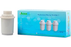 +AcsaCi Replacement Water Filter for Water 7+ Jug, Compatible with Klar Jug, 3PCS in one Box