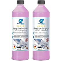 KaiserRein Glasreiniger Konzentrat mit Lotuseffekt 2x 1L - Professioneller Fensterreiniger für streifenfreien Glanz auf Glas,