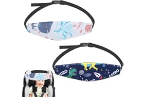 EWOECUI Cale-Têtes pour Sièges Auto, 2 Pièces Bandeaux de Voiture pour Enfants, Cale Tete Bébé Serre-Tête Pour Siège Auto, Repose Holder Bandeau pour Voyage (A)