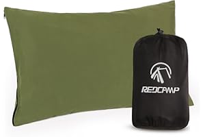 REDCAMP Lightweight Camping Pillow for Sleeping Bag Outdoor Camping Pillow Lightweight, Flannel Travel Pillow