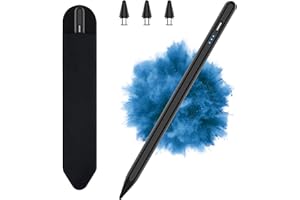 HOTLIFE Lapiz para Tablet, Lapiz Tactil con Alta Precisión y Sensibilidad de Inclinación, Stylus Pen para Samsung, Lenovo, Xiaomi, Huawei Tablet y iPhone Teléfonos(Negro)