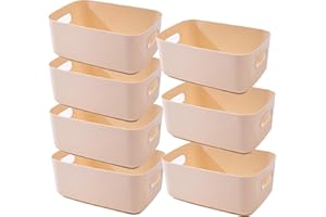 NCRGB 7 Cajas Almacenaje Plastico 30×20×12cm Cajas Organizadoras Cestas Almacenaje Cestas Organizadoras,Organizador de Armario de Cocina de Baño,Caja de Almacenaje de Cocina para Cocina