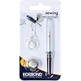 KORBOND 4 Piece Set – Stitch Ripper, Thimble (Size 10) & 3 x Needle Threaders Essentials for Dressmaking, Tailoring, Crafts, Hand Sewing, Thick Fabrics, Quilting, Embroidery, Silver