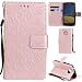 Produktbild Ooboom® Motorola Moto G5S Plus Hülle Sonnenblume Muster Flip PU Leder Schutzhülle Handy Tasche Case Cover Stand mit Kartenfach für Motorola Moto G5S Plus - Rose Gold