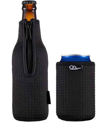 Cellardine Bierflaschenkühler-Set – 4 Stück Neopren, Für 330 Ml Flaschen, Lustige Sprüche