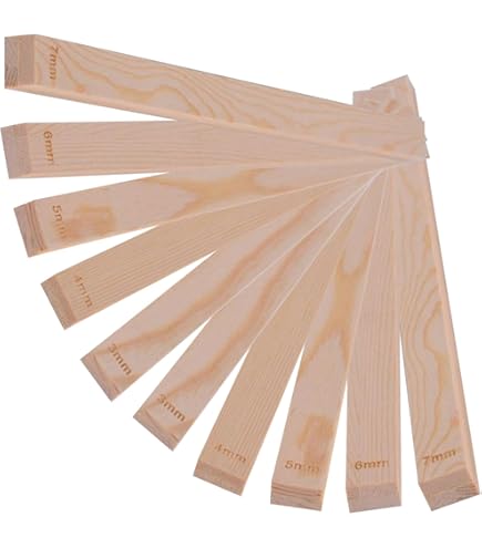 Lot De 6 Guides De Rouleau à Pâtisserie En Bois Pour Enseignement De La Poterie, Guides