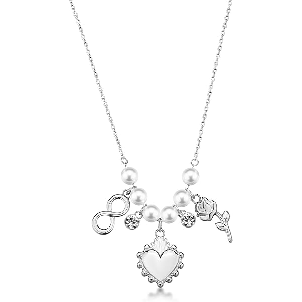 Brosway Collana Acciaio Gold Quadrifoglio e Cristalli Chakra BHKN164 Stainless Gioiellerie