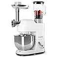 Klarstein Stand Mixer, 5L Food Mixer for Baking with Bowl, 1800W Cake Mixer w/Beater, Dough Hook, Whisk, 1.5L Blender, Food Processor Meat Grinder, 6 Speed Electric Mixer for Baking Bread Pastry